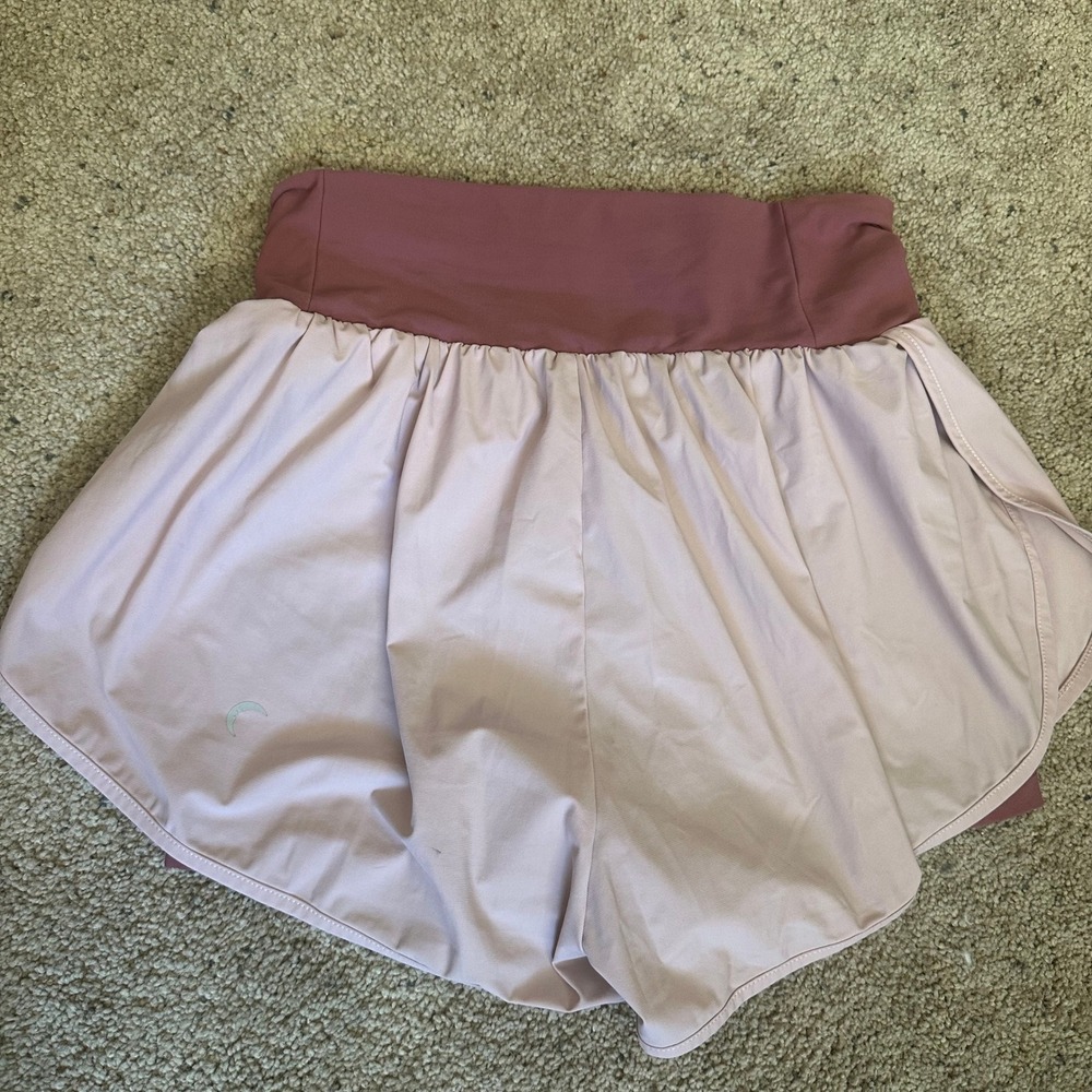 ZYIA Active Running Shorts Athletic High Waist Mauve Pink Size M